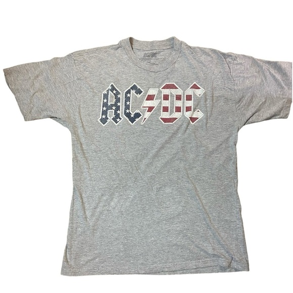 Men's Gray AC/DC T-Shirt 2XLT - Picture 1 of 9
